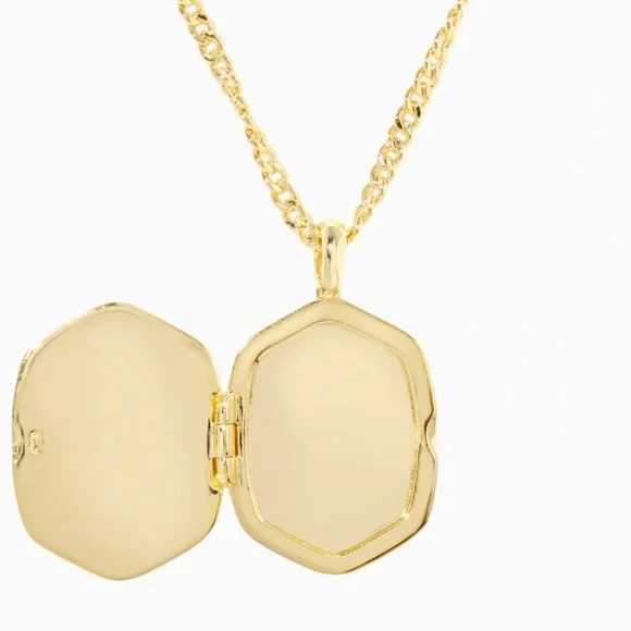 LoveShackFancy x Kendra Scott blooming heirloom pink locket gold bow necklace - Picture 7 of 9